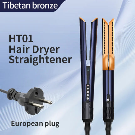 Hair Straightening Comb Hair Dryer HT01 Huaqiangbei Flat Iron Straightener Negative Ion No Hair Damage Dry Wet Use