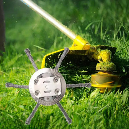 Heavy Duty Weed Brush Steel Wire Head Universal Grass Trimmer Accessory for Moss Weed Removal Outdoor Garden Yard Work