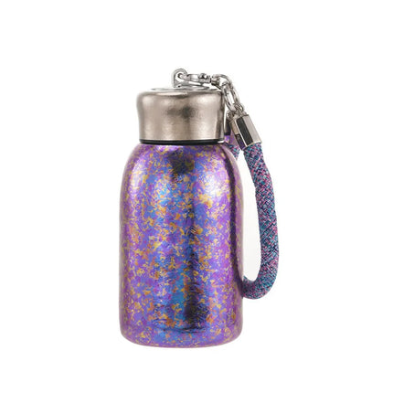 100% Pure Titanium Mini "Chubby Cup" - 280ml Double-Walled Vacuum Insulated Mug with Handle, Compact & Portable