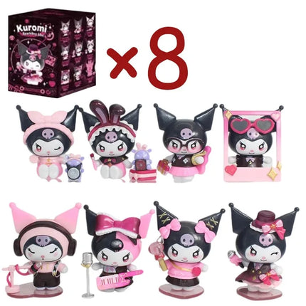 Sanrio Kuromi Sparkling Idol Series Blind Box Cute Anime Figure Mystery Box Kuromi Doll Collect Desktop Decor Surprise Gift Toys