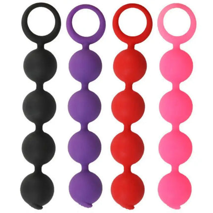 Silicone Big Anal Plug 4 Beads Anal Bead Anus Masturbation Butt Plug Flirt Adult Sex Toy Prostate Massage For Men Women 18+