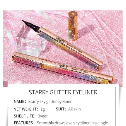 VIBELY Waterproof Liquid Eyeliner Pen - Smudge Proof, Glitter Sparkle (TikTok Viral), Long Lasting, Ultra Fine Tip - AliExpress