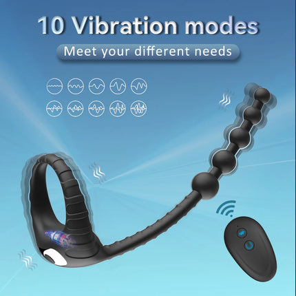 Remote Control Vibrating Penis Ring For Men Prostate Massager Stimulator  Delay Ejaculation Cock Rings Male Masturbator Sex Toy