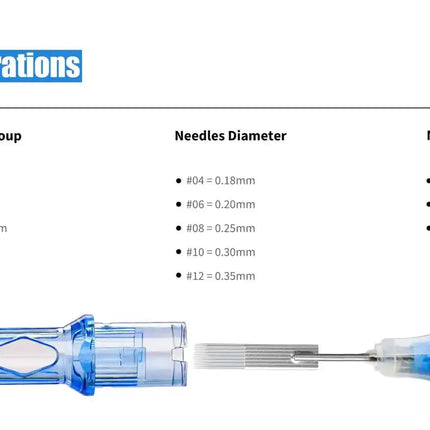 20/10pcs EMALLA Eliot Tattoo Cartridge Needles RL RS CM MG Disposable Sterilize Tattoo Permanent Makeup Cartridge Machine Needle