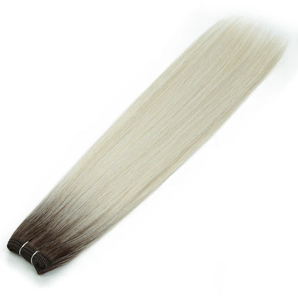 Alibaby Straight Hair Bundles Extensions Smooth Ombre Hair Weaving 26Inch Long Synthetic Straight Hair Bundles Full to End 150g