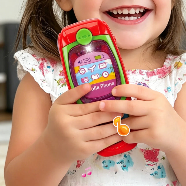 Music Mobile Phone Toy for Kids, Puzzle Early Education Electric Telephone with Lights and Music Gifts for Boys and Girls
