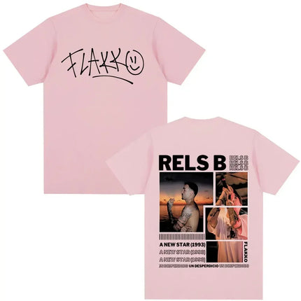 Rapper Rels B A New Star Album Merch T-shirt Men Women Clothing Fashion Hip Hop Tshirts High Quality T Shirts Streetwear