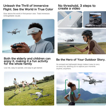 Hot Aeri100 Drone Professional HD Camera WIFI FPV UAV VR Glasses Remote Control Fold Aerial Photography Quadcopter Airplane Toys