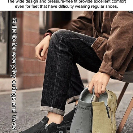 Men's Waterproof Casual Sneakers, Thick-Sole Wear-Resistant Sports Shoes, Non-Slip Comfortable Breathable, Fashionable Practical