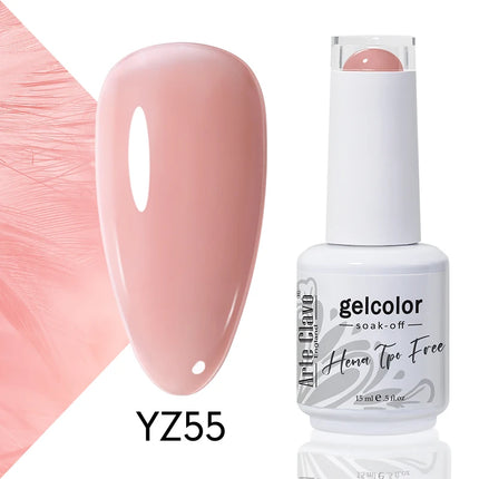 Arte Clavo Red Color Series Nail Polish UV Soak Off Varnish 15ml Manicure Nail Art Long-lasting Hema Tpo Free Gel Nail Polish