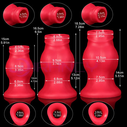 Hollow anal plug 85-105mm Silicone huge Butt plug Anus Dilator Tunnel Expansion Enema Prostate Massage G-spot Speculum
