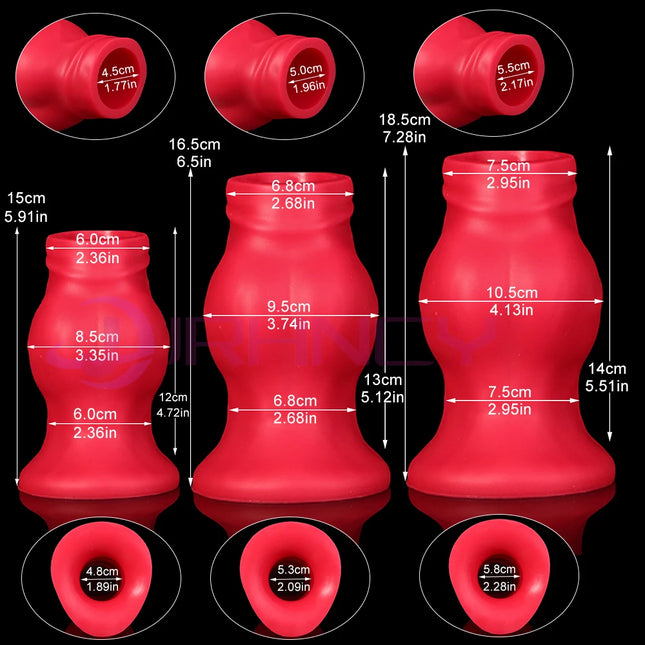 85-105mm Huge Anal Plug Hollow Fisting Anal Dilation BDSM Butt Plug Huge Soft Silicone Hollow Buttplug Speculum Couple Sex Toys