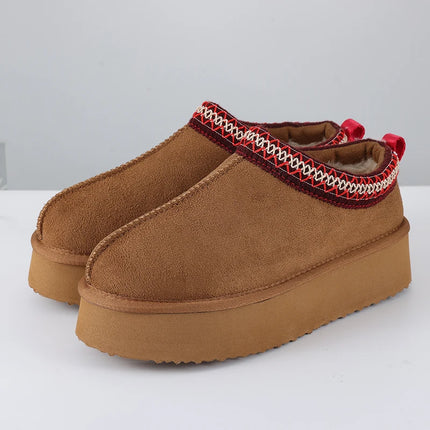 Smile Winter Fuzzy Women Shoes Classic Brand Suede Women Slippers Outdoor Fuzzy Antiskid Shoes Women Indoor Fluffy House Shoes