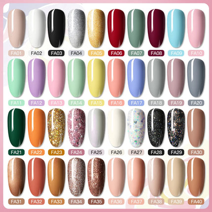 ROSALIND Shiny Gel Nail Polish Soak Off Gel Varnishes Nail Art Semi Permanent UV Glitter Nail Gel Polish Base Top Coat Enamel