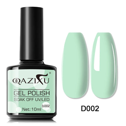 QAZIXU 1/6Pcs Yellow Green Nail Polish Set Blue Nail Gel Polish Semi Permanent Soak Off UV Nail Art Popular Color Spring Summer