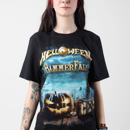 Helloween United Forces T-Shirt Women Men Oversized Street Y2K Hip Hop Short Sleeve Hip Hop Casual Cotton Female Male Clothing