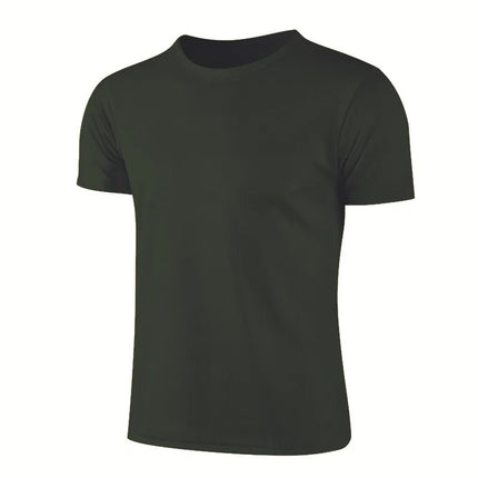Quick-drying Round Neck Sport T-shirt Gym Jerseys Fitness Shirt Trainer Running T-shirt Men Breathable Sportswear Class Service