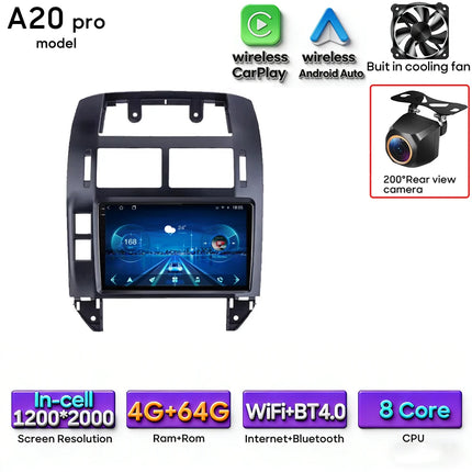 Android Car Radio Multimedia Car Radio Stereo Head Unit for Volkswagen Polo Mk4 2001 - 2011 with GPS Navigation Wireless CarPlay