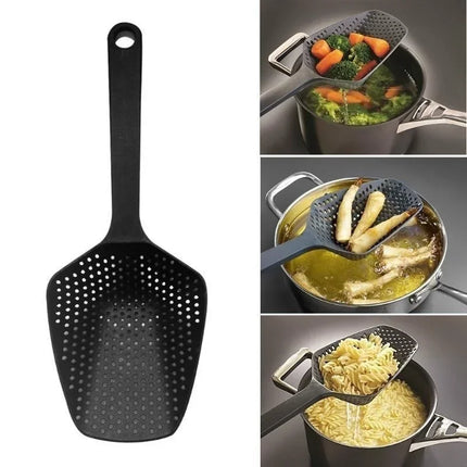 Strainer Spoon Long Handle Tool Colander Draining Scoop Pasta Strainer Cooking Kitchen for Spaghetti, Noodles, Veggies