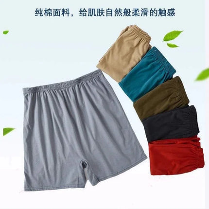 4PCS 100% Cotton Men's Boxer Pantie Lot Underpant Loose Large Short Cotton Plus Size Underwear For Mens Boxer Male 8XL 9XL 10XL