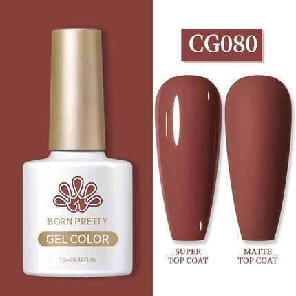 BORN PRETTY 10ml Gel Nail Polish Gel 130 Colors Semi Permanent Solid Nail Gel Varnish Soak Off UV Gel for Base Top Coat