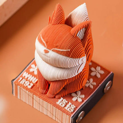 3D Notepad Cute Bunny 3D Memo Pad Animal Sticky Note Art Notes Block Office Accessories Birthday Gifts For Kids Friends