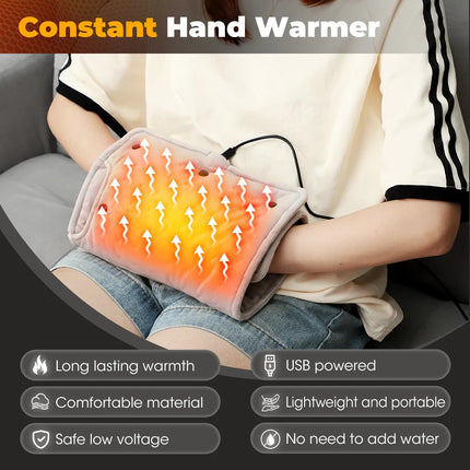 Electric Hand Warmer Portable Ultra-Soft Heating Pad Office/Travel Energy Saving USB Charging Home Graphene Abdomen Warming Pad