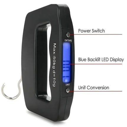 1/2pcs 50kg/10g Digital Luggage Scale Electronic Portable Suitcase Travel Weighs With Backlight Electronic Travel Hanging Scales