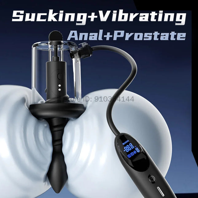 2026 New Electric Smart Vibrating Anal Plug Rosebud Pump Vacuum Sucking Massage Prostate ButtPlug Adult Sex Toys For Man Women