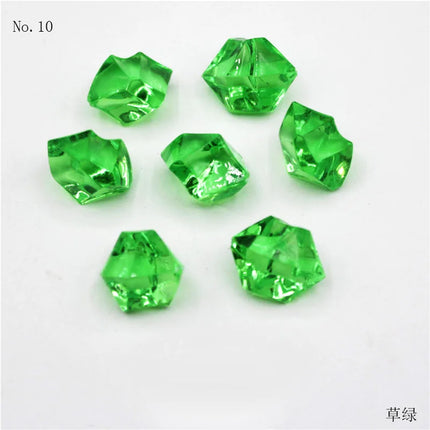 100Pcs Acrylic Stones Crystal Ice Cubes Decor Vase Filler Pebble Aquarium Fish Tank Accessories DIYJewelry Decoration 6*9mm