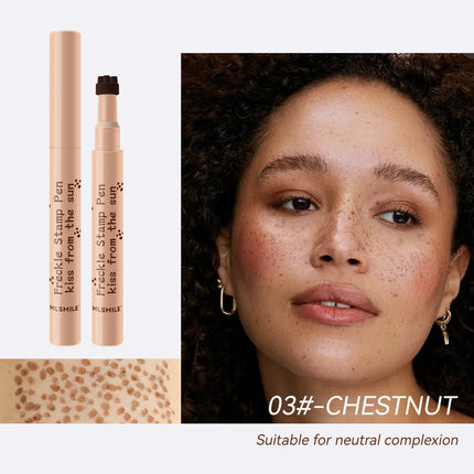 Freckle Pen Natural Lifelike Fake Freckles Pen Lasting Look Dot Spot Pen Makeup Waterproof Light/Dark Brown Freckles Stamp Pen