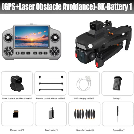 Original A1R 3S GPS Drone 8K Professional  HD Camera 360° Laser Obstacle Avoidance Brushless Motor 5G WIFI FPV Quadcopter Toys