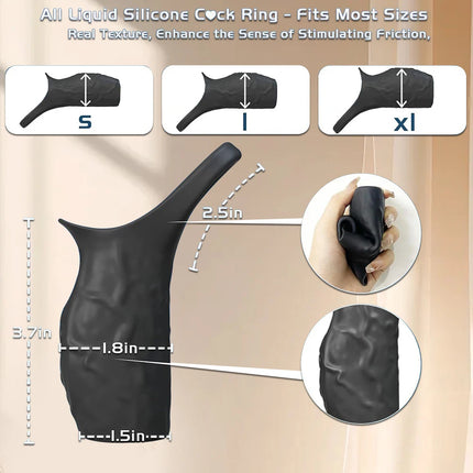 Vibrating Penis Sleeve Cock Ring Penis Ring Vibrator Penis Extender G Spot Stimulation Male Couples Adult Sex Toys for Men