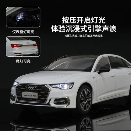 1/18 AUDI A6 Alloy Car Model Diecast & Toy Vehicles Metal Car Model High Simulation Sound and Light Collection Children Toy Gift