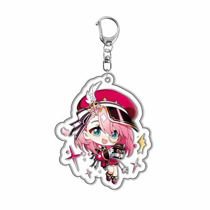 Genshin Impact Sigewinne Arlecchino Charlotte Keychain Anime Game Backpack Pendant Acrylic Accessories