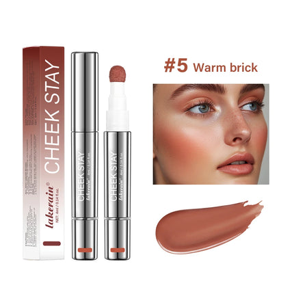 Cheek Blusher All-Day Liquid Blush Long-Lasting Buildable Ultra-Blendable Blush Liquid New Sponge Applicator Cheek Stain Makeup
