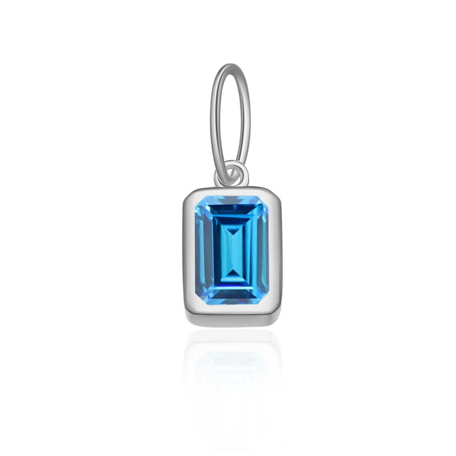 DPLAOPA 925 Sterling Silver 12 Birthstone CZ  Clips Charm Beads Pendant For Necklace And Bracelet 2024 Women Luxury Fine Jewelry