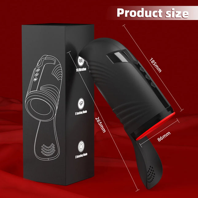 Male Masturbator Penis Training Vibrator Glans Massage Testicle Stimulator Delay Stamina Trainer Blowjob Machine Sex Toy for Men