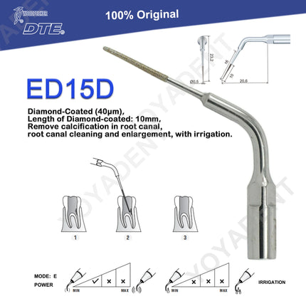 Woodpecker Tips DTE Dental Ultrasonic Endo Scaler Tips Scaling Tips Fit EMS UDS NSK SATELEC Scaler Handpiece Dentistry Tools