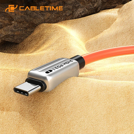 CABLETIME 240W PD Cable USB C to USB C Cable Fast Charger Adapter Type C to C Cable Power Wire for Laptop Macbook Samsung iPad