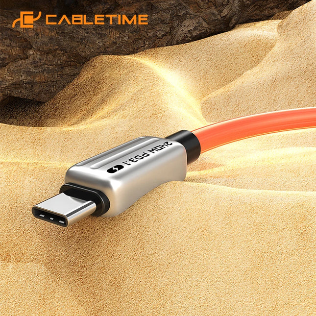 CABLETIME 240W PD Cable USB C to USB C Cable Fast Charger Adapter Type C to C Cable Power Wire for Laptop MacBook Samsung iPad