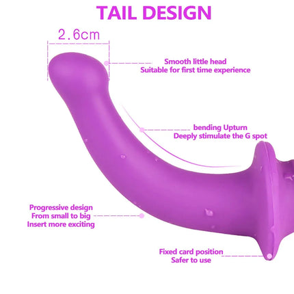 Double Head Dildo for Lesbian Couples Strapon Silicone Clitoris Stimulator Anal Vaginal G Spot AV Massage Sex Toys For Adult Toy