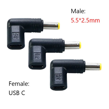 CLTGXXD USB Type C PD to DC Power Connector 5V 9V 12V 15V 19.5V USB C To DC Jack Plug Charging Adapter Converter for Tablet