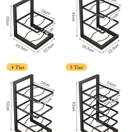 Adjustable Pot Rack Organizer, Kitchen Stainless Steel Pot Storage Rack ,Multi-Layer Household Pot and Pan Organzier for Kitchen