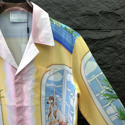 Trendy Long Sleeve Men's Shirt 3D Printing Design Beachwear Motorcycle Style Spring And Autumn Collection from Mainland China