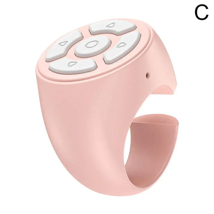 Wireless Scrolling Ring Finger Shutter Remote Control Bluetooth Page Turner Mobile Phone Controller For Home Travel Car