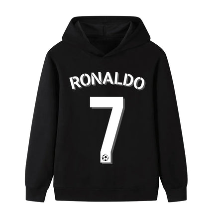 FashionSimple CR7 Printed Children's Hooded Sweatshirt Autumn Winter Loose Casual Comfort Soft Long-sleeved Top for Boys Girls