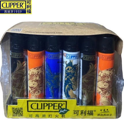 24Pcs Clipper Mini Flint Wheel Lighter Butane Refillable Cigarette Lighter, Cool Men's Gift & Smoking Accessories