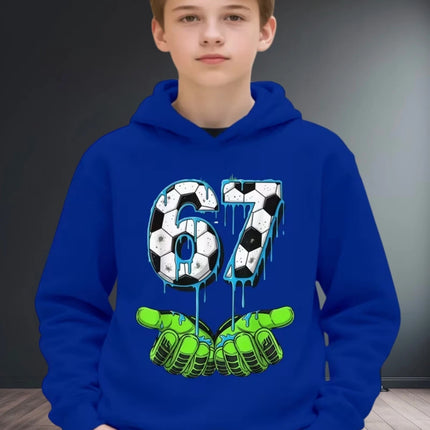 Fun Six Seven 6 7 Meme Design Hoodie for Kids Chaotic Humor Y2k Game Saying Tee Novelty Gift Boys Top Fashion Children's Clothes