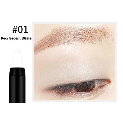 1Pc Pearlescent Eyeliner 15 Colors Waterproof Long-Lasting Non-Smudge Glitter Eye Makeup for Smokey Eyes